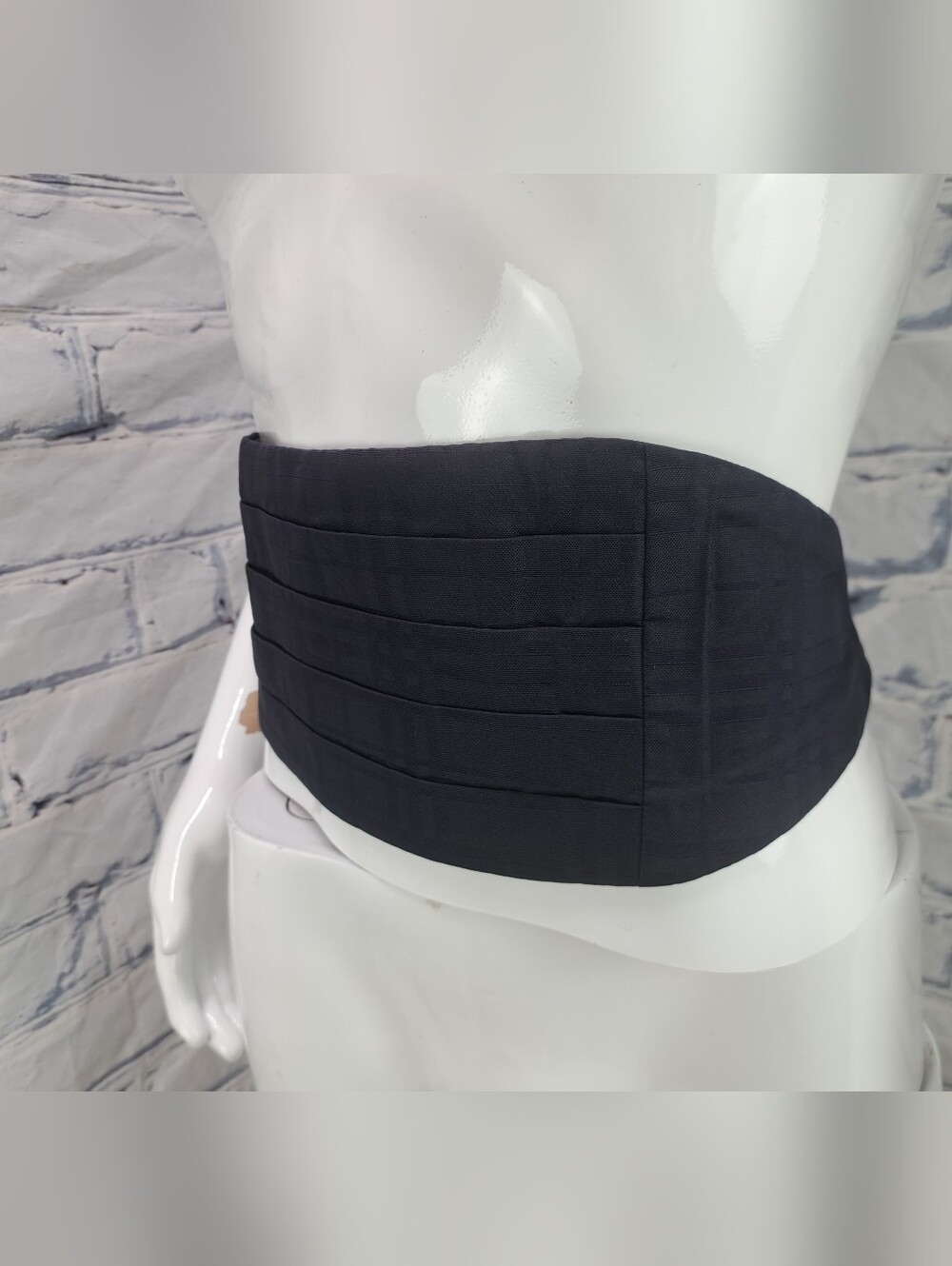 Burberry London Mens Cummerbund Waist Sash Black Check Silk England One Size